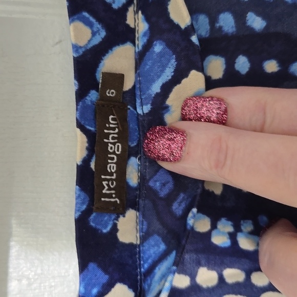 J. McLaughlin Blue Louisa May Cobblestone Bias Midi Skirt Womens 6 New WO Tags - Picture 3 of 5